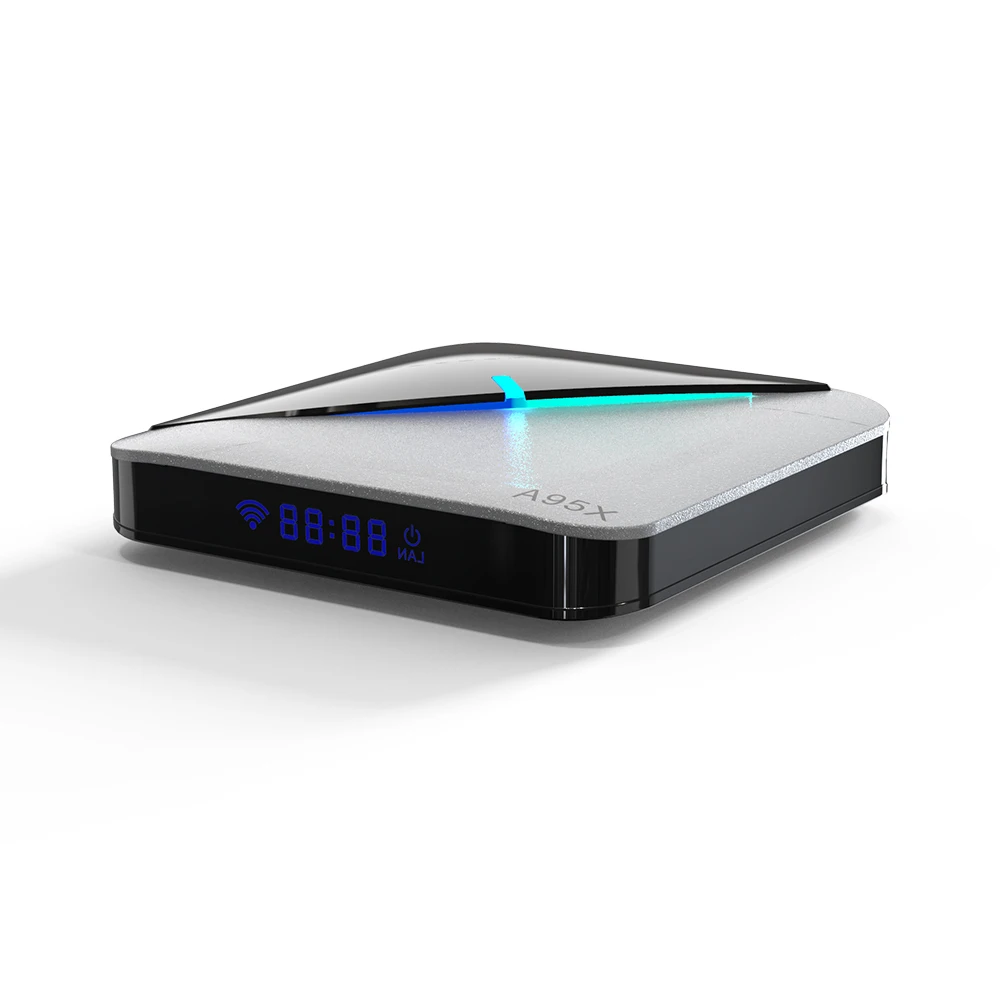 A95X F3 воздуха RGB светодиодный Amlogic S905X3 Смарт Android 9 0 ТВ коробка 4 Гб Оперативная