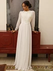Кружевные шифоновые Свадебные платья с аппликацией, с высоким воротом, с длинным рукавом, длиной до пола, Винтажный дизайн, свадебные платья, vestido de noiva