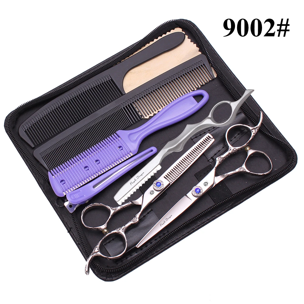 Фиолетовый дракон 5 &quotяпонский 440C Красота волос филировочные ножницы набор