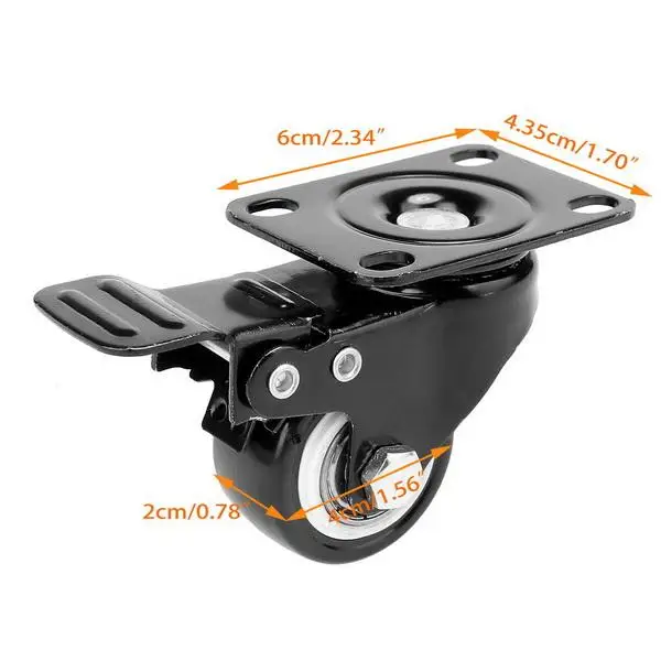 1 5 Дюймовый офисный стул колеса на шарнирах Замена нагрузки 160 кг немой