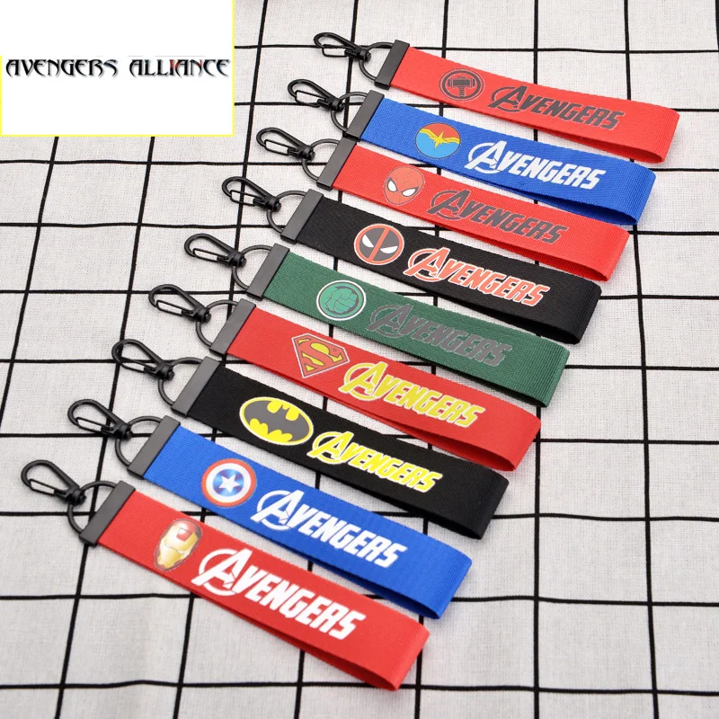 Marvel супергерой Мстители шаблон DIY лента брелок группы для женщин сумка