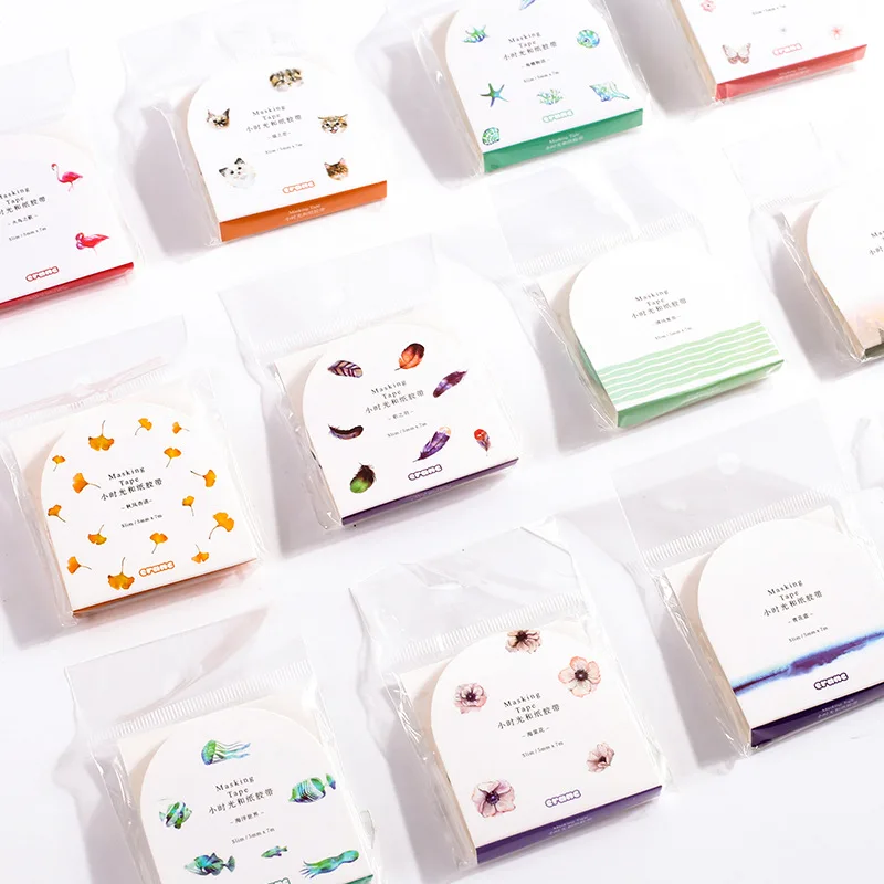 4 шт./лот 7 м DIY милые декоративные скотч клейкая лента для маскировки цветов