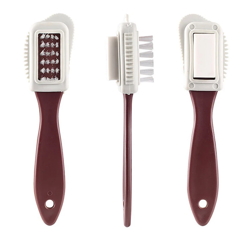 

1PCS 3Side Shoe Brush Black Cleaning Brush For Suede Nubuck Boot Shoes Shape Shoe Cleaner Wholesale Boot Leather Shoes Cleaner