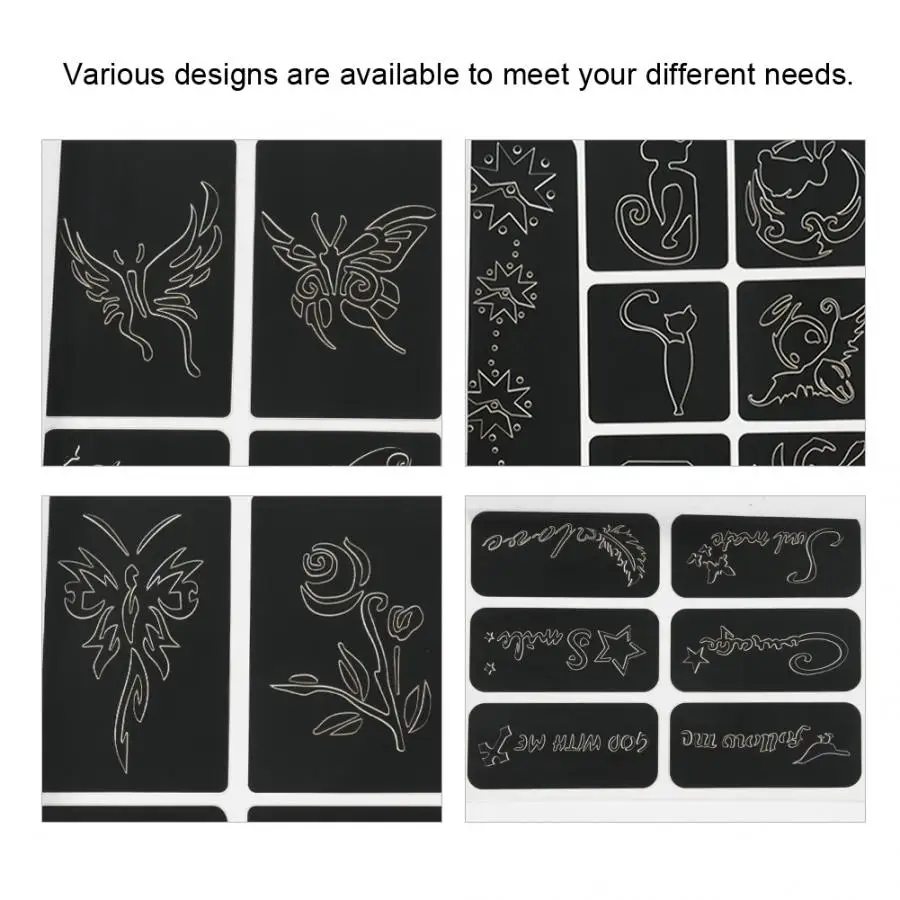 Трафареты для татуировок с 169 узорами полуперманентный маленький рисунок