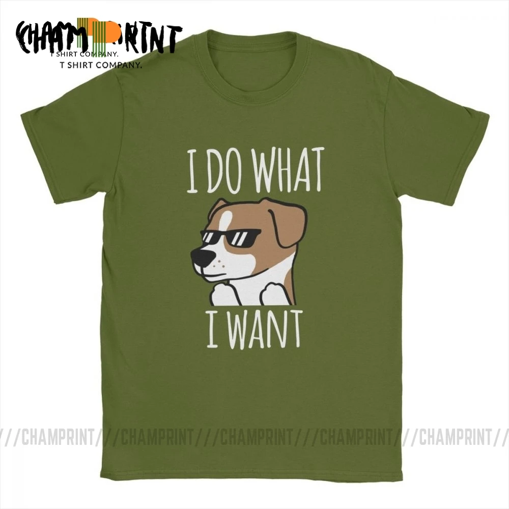 Забавные футболки I Do What Want для мужчин классическая одежда Джека Расселла терьера