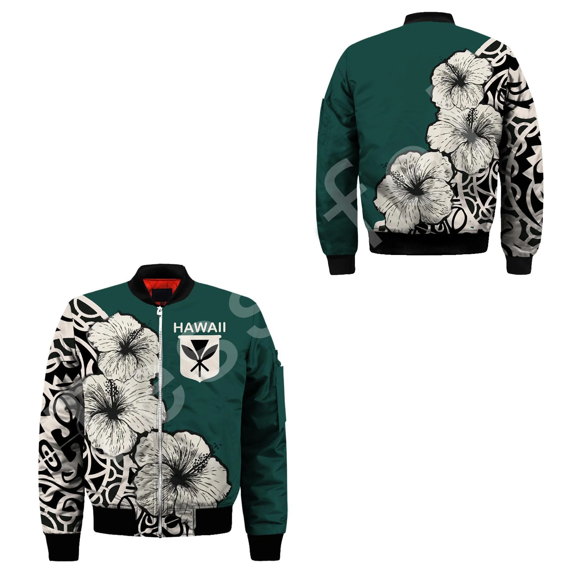 Модная 3d-куртка-бомбер tessвам с принтом гавайской культуры зимняя куртка-бомбер