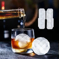15 cavity diamond whiskey ice ball rhombus ice cube mold tray pp food grade silicone candy chocolate mould kitchen accessories
