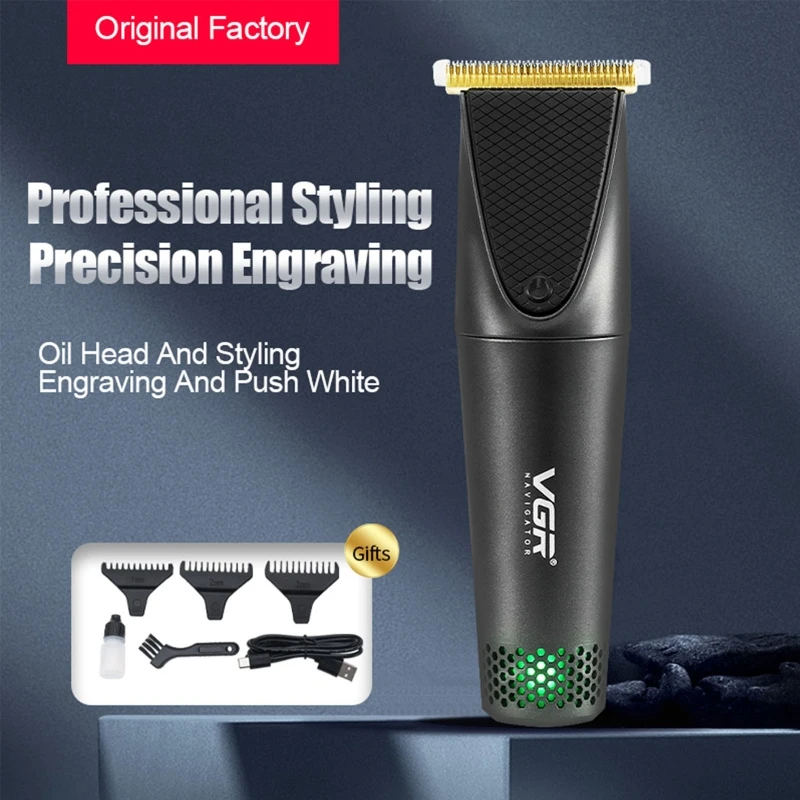 

Electric Hair Clipper for Men Cordless Rechargeable Beard Trimmer Grooming Kit A0NC