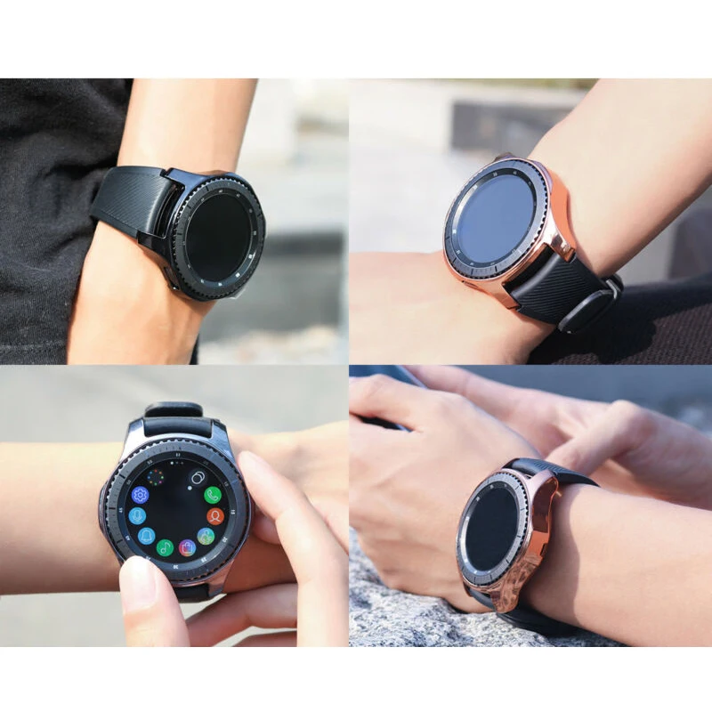 Protector Case for samsung Galaxy watch 46mm Gear S3 Frontier Cover soft TPU plated All Around protective frame Accessories|Ремешки для