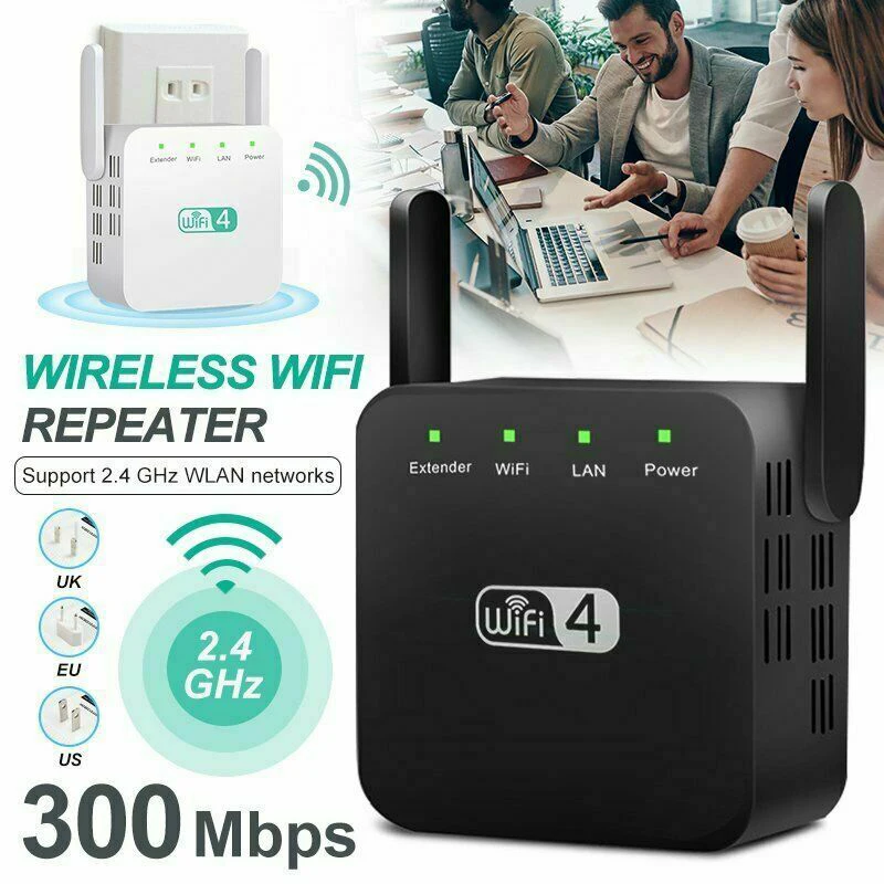 

2.4Ghz Dual Band WiFi Extender Zen Booster 300M Internet Range Zenbooster Router Signal Booster DQ-Drop