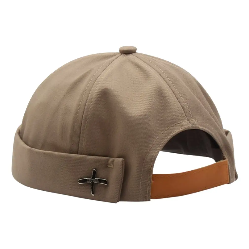 

Vintage Dome Hat Mens Solid Color Velvet Beanies For Men Docker Sailor Crimping Brimless Skull Caps Casual Hip Hop Cap