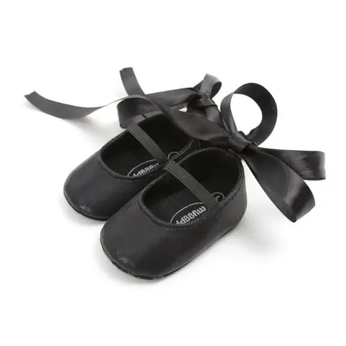 

Toddler Newborn Baby Girl Crib Shoes Fashion Sweet Solid Princess Bowknot Flower Soft Sole 0-18M