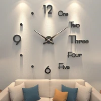 wall clock stickers 3d modern watch creative diy wall clock living room fashion art watch modern simple ornaments and decoration