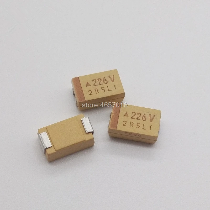 10 шт. Танталовый конденсатор SMD серии D 7343 2 5 в 330 мкФ 4в470 Мкф (6 680 мкФ) 6 3 (100 220 16 25 35 50 (4