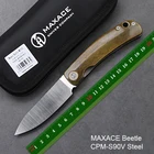 Оригинальный складной нож MAXACE BEETLE S90V лезвие Титан + ручка для костей Карманный для кемпинга HHunting инструменты для кухни фруктов повседневного использования