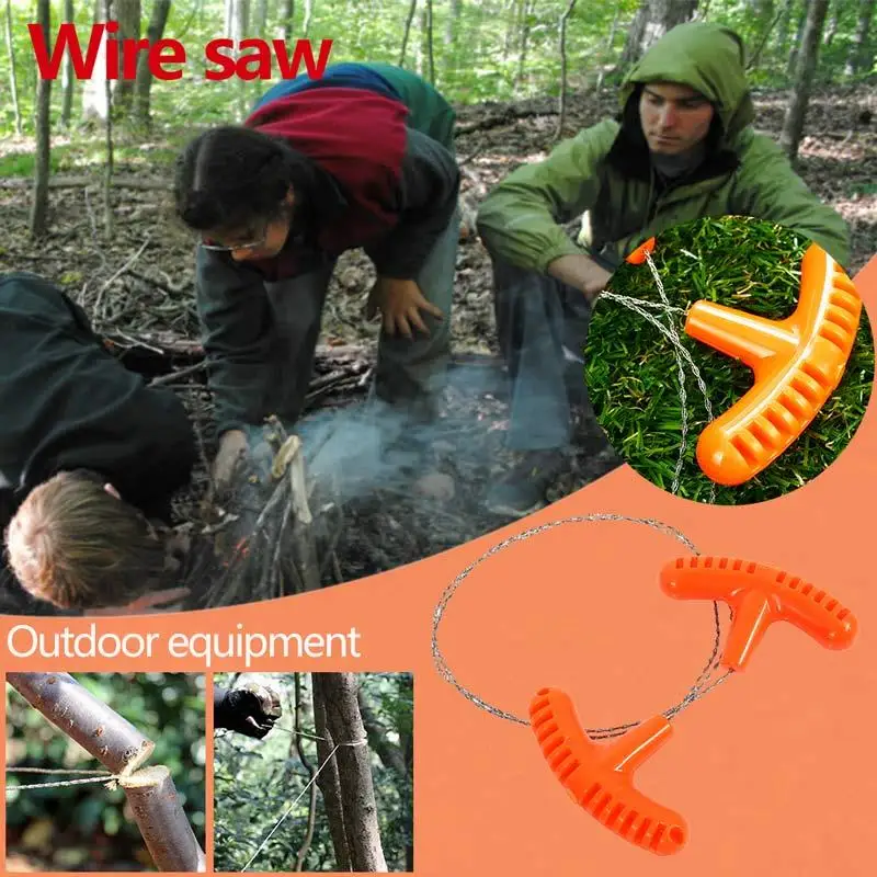 

Rope Saws Survival Saw EDC Sawing Tool Outdoor Tools 70cm Orange Wire Saws