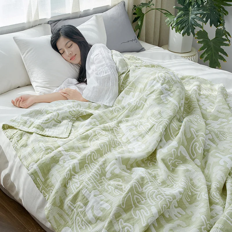 

Blanket Three Layer Cotton Gauze Towel Summer Office Sofa Bedroom Nap Quilt Sheet Comfortable Super Soft Fashion Size Blankets
