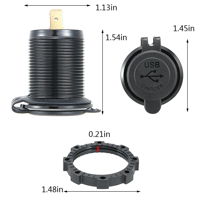 

Universal DC 12V-24V 36W Cigarette Lighter Car Charger Waterproof Quick Charge 3.0 Dual USB Charger 2 Port Power Socket For Car