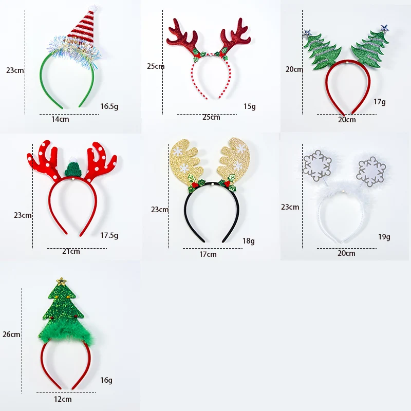 Повязка на голову с мультяшными рождественскими рогами ободок для волос милая