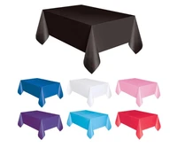 1 piece 137183cm plastic disposable tablecloth solid color wedding birthday party table cover rectangle desk cloth wipe covers