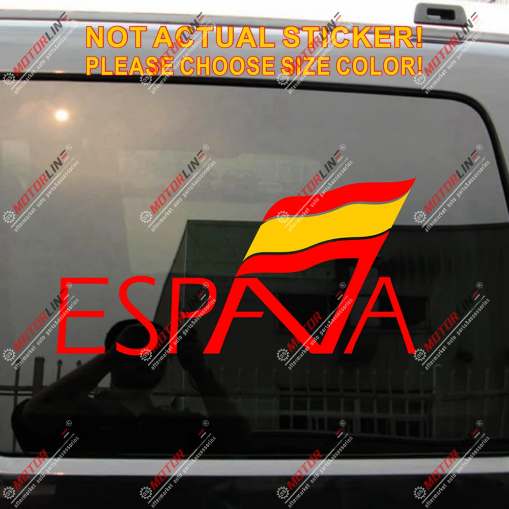 

Наклейка с испанским флагом Испании Espana, Виниловая наклейка для автомобиля, размер без bkgrd