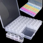 Прозрачная пластиковая коробка для хранения 2856224 слотов, аксессуары для алмазной живописи, ящик для хранения бусин для ногтевого дизайна