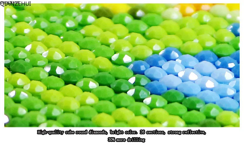 QIANZEHUI сделай сам алмазная вышивка набор для рисования с круглыми камнями и