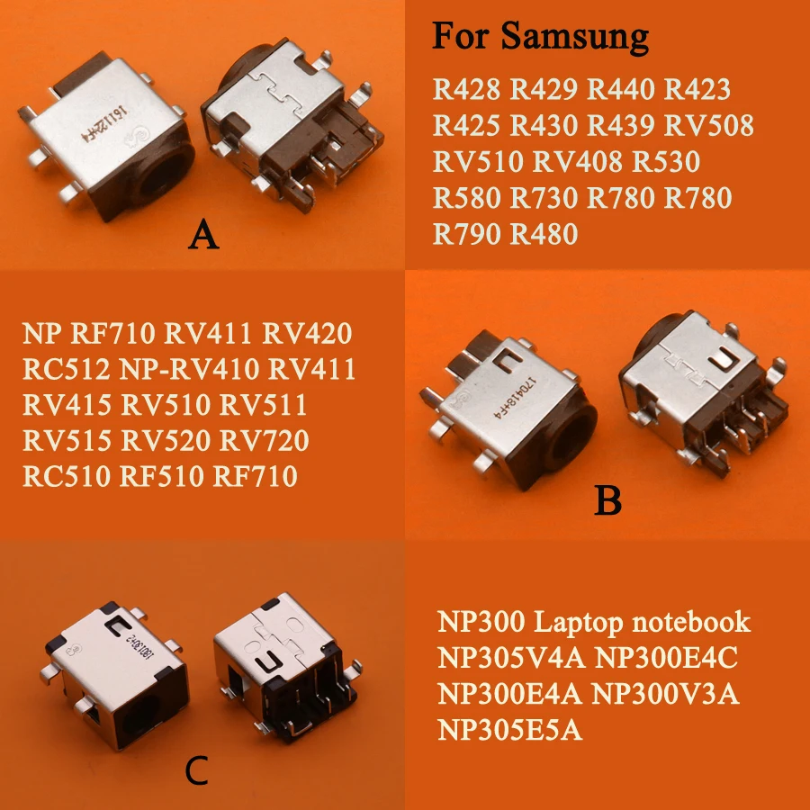 1 шт. разъем питания постоянного тока для Samsung RV411 RV515 RV420 RC512 RV511 RV510 RV509 R530 R540 QX510 R428