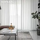Белая прозрачная Тюлевая занавеска NAPEARL s для гостиной, спальни, гостиницы, оформление окон, 100x270, дешевая вуаль, занавеска, драпировка