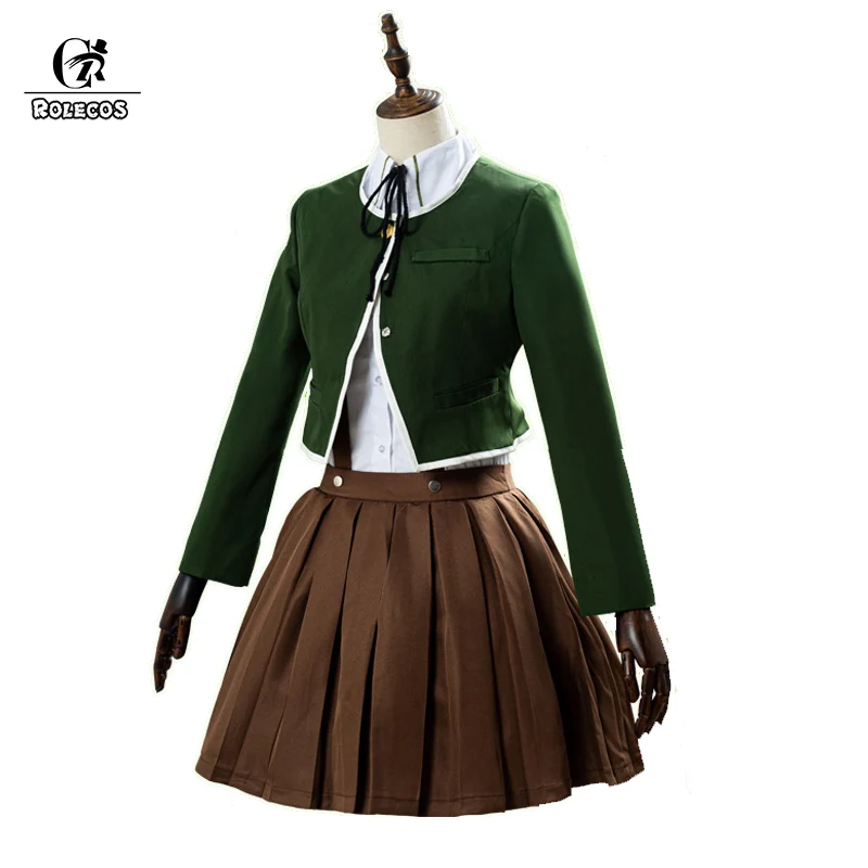 ROLECOS аниме Danganronpa 2 Косплей костюмы Chihiro Fujisaki косплей костюм женская школьная