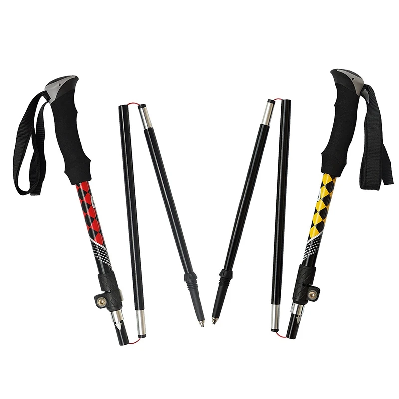 

TREKPRO 38cm Carbon Fiber Folding Trekking Pole After Folding Hiking or Walk Stick Lightweight Quick Lock Stick