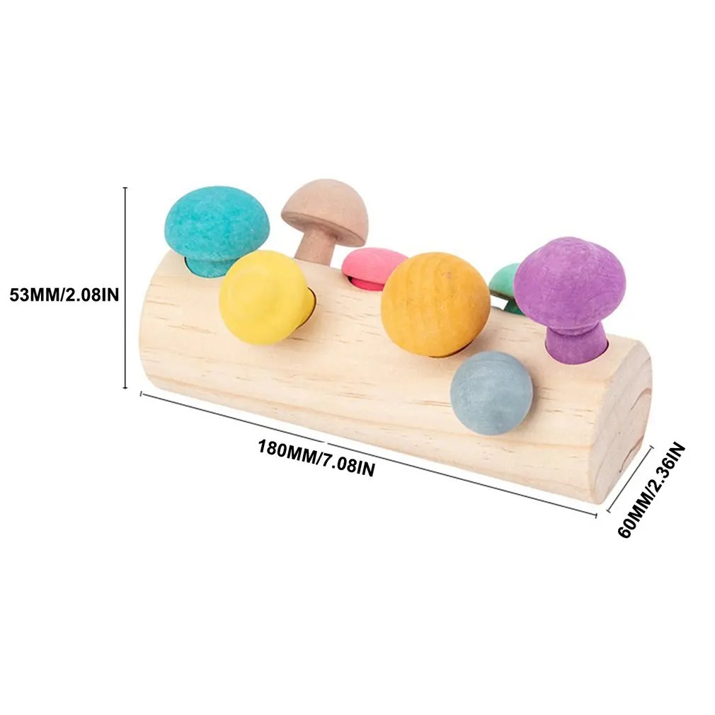 

Early Childhood Education Cognition Finger Fine Motor Spelling Mushroom Toys Wooden Games Children Educational Toys
