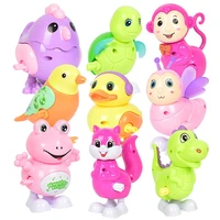 kids classic wind up animal clockwork toys jumping frog ducks birds bee vintage toy for children boys educational free shipping