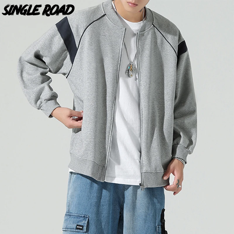 

Single Road Mens Varsity Jacket Men 2022 Patchwork Solid Fashion Baseball Uniform Harajuku Hip Hop Japanese Streetwear Jackets