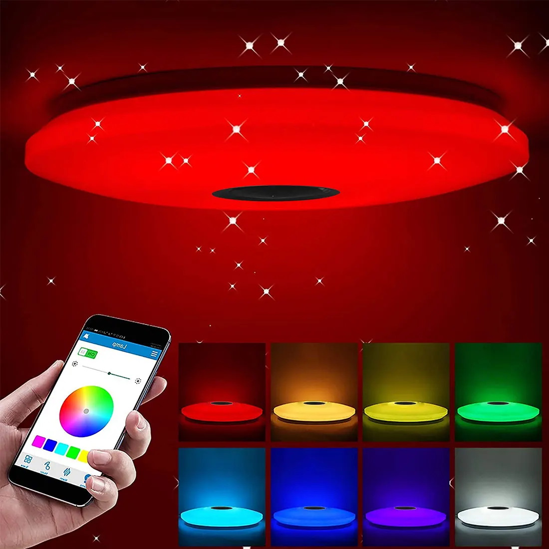 

WiFi Modern RGB LED Ceiling Light Home Lighting APP bluetooth Music Light Bedroom Lamp Smart Ceiling Lamp Remote Control