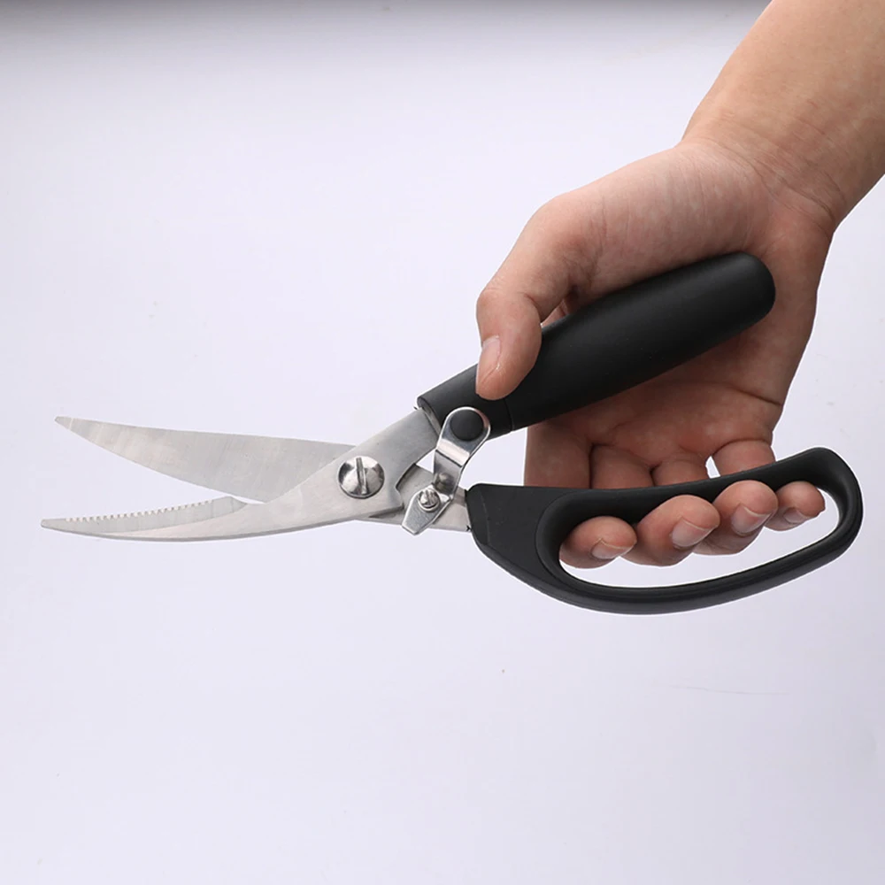 

Super Power Kitchen Scissors 4Cr13 Stainless Steel Poultry Scissors Chicken Duck Fish Seafood Cutter Multifunction Kitchen Tools