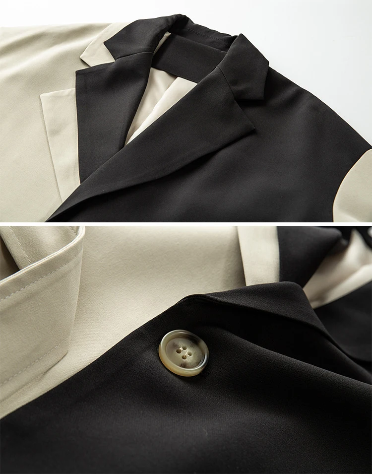 Тренч Женский длинный со шнуровкой с плиссировкой контрастного цвета на осень и