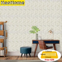 haohome hexagon contact paper removable peel and stick wallpaper self adhesive film for living room bedroom wall decor