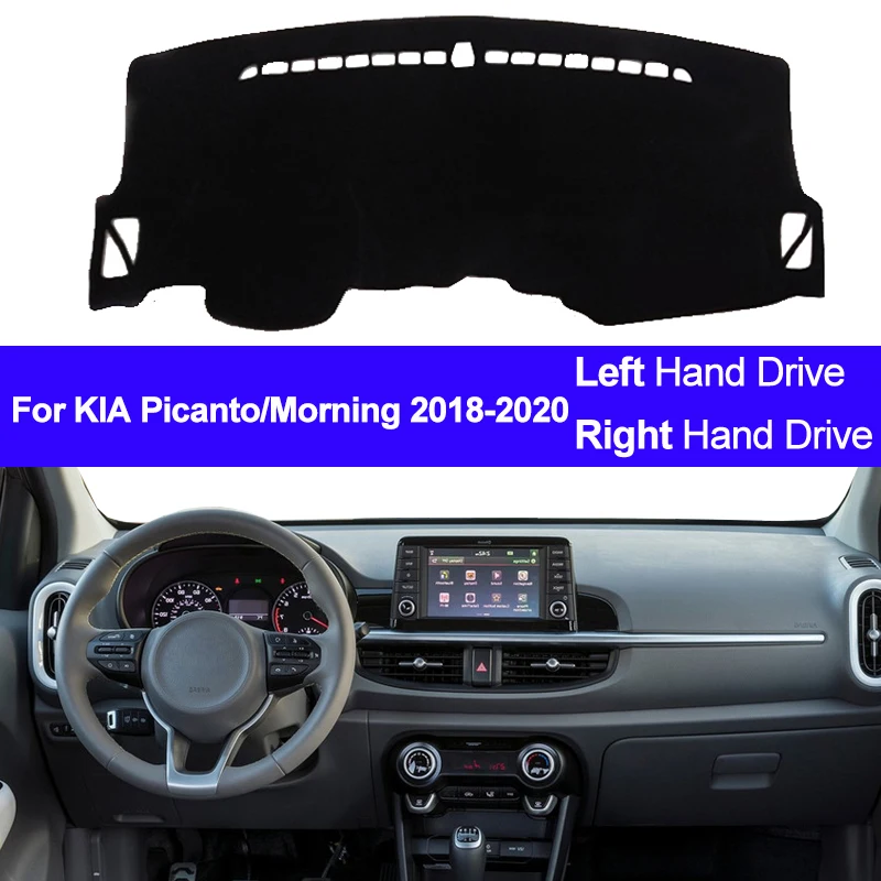 

Car Auto Inner Dashboard Cover Dash Mat Carpet Rug For KIA Picanto Morning 2018 2019 2020 LHD RHD 2 Layers Sunshade Auto Cape