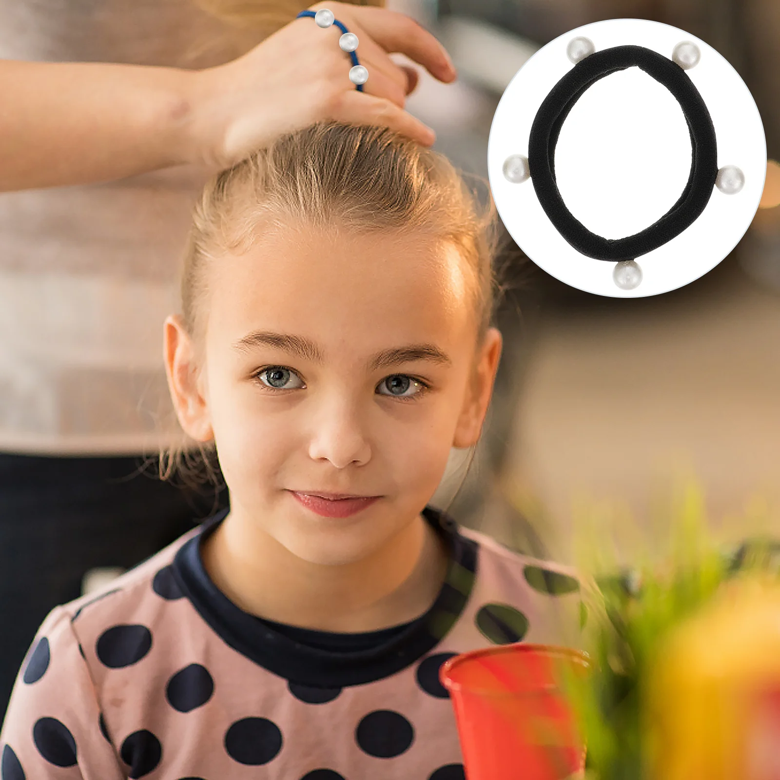 

20 шт., резинка для волос с жемчугом