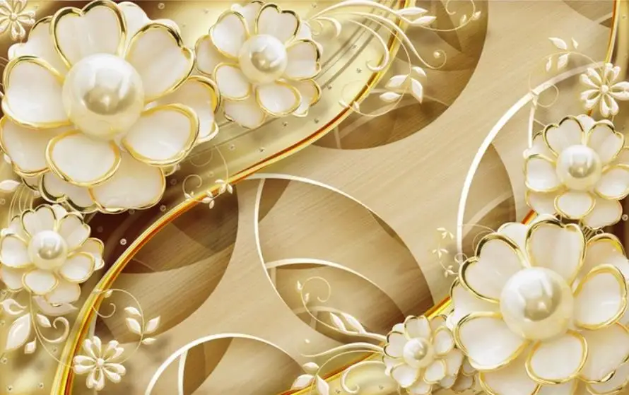 Роскошные украшения цветок фон для телевизора Настенные обои стен 3 d гостиной |