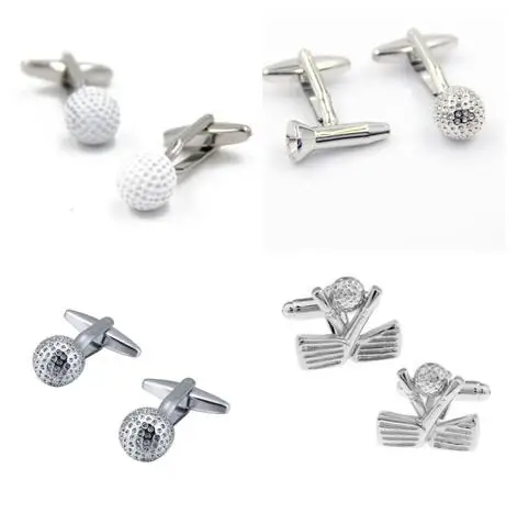 10 пар/лот спортивные 3D Гольф клуб запонки Медь покрытие шаровая манжета ссылки на