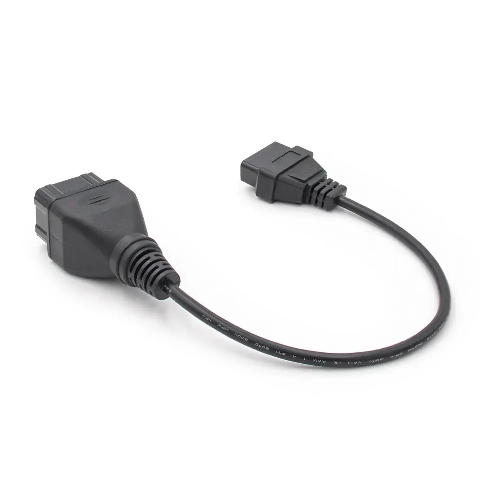 Для ГАЗ 12Pin дизельный мужчина к OBD2 16Pin Женский адаптер автомобильного