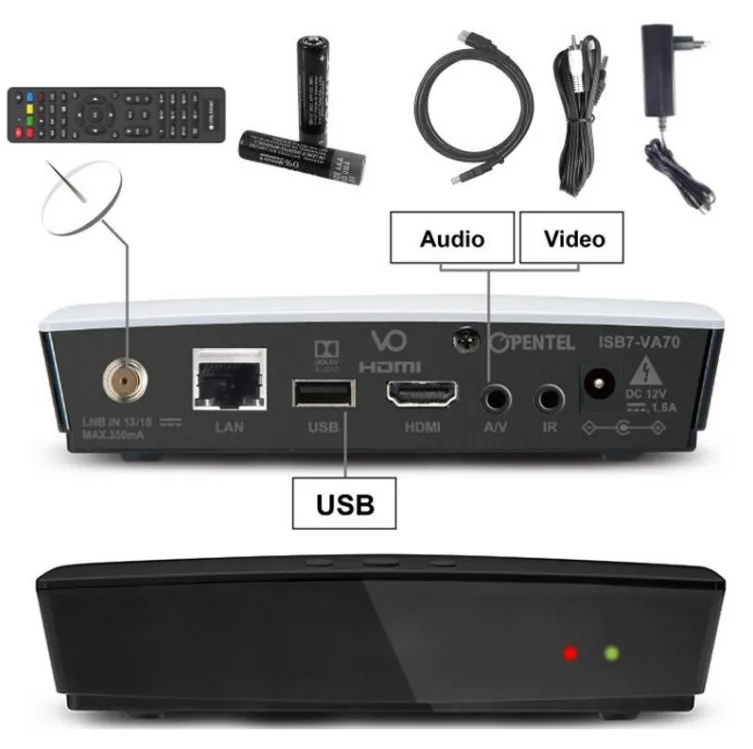 Спутниковый ресивер NTV-PLUS Opentech ISB7-VA70 (договор(Запад)+карта доступа с балансом 3000