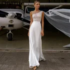 Классические свадебные платья HERBURNL с юбкой-годе, новый дизайн 2021, длинная аппликация, с открытыми плечами, Стильная мода для женщин