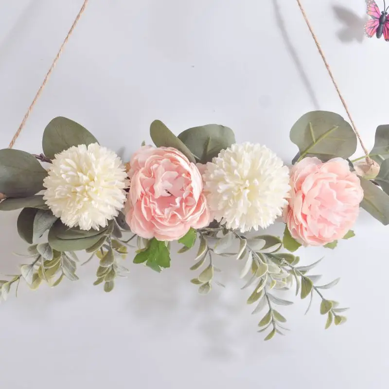 Синее заклинание 5 порошковых гортензий сухая ветка настенный подвесной