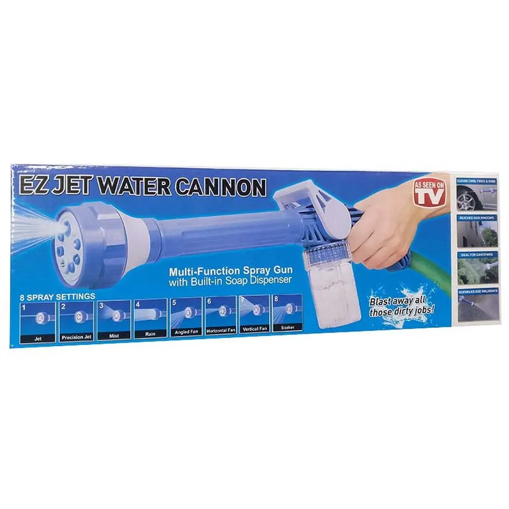 Pistola de agua para lavado de coches, herramienta de jard&iacute;n para ducha, riego, jardiner&iacute;a, 8 en 1-1