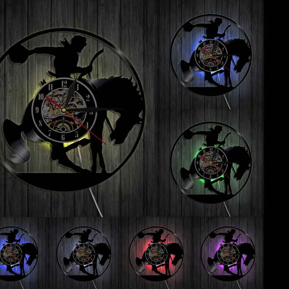 Западный Ночной светильник ковбойский настенный лошадка седло лошадь виниловая