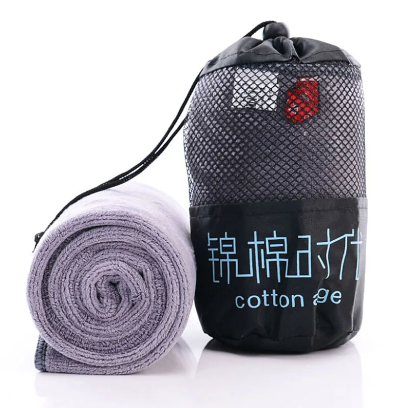 

Microfibre Fabric Sports Swimming Towel Quick-drying Towel With Carry Bag Soft For Skin Outdoors Travelling Sports Towel