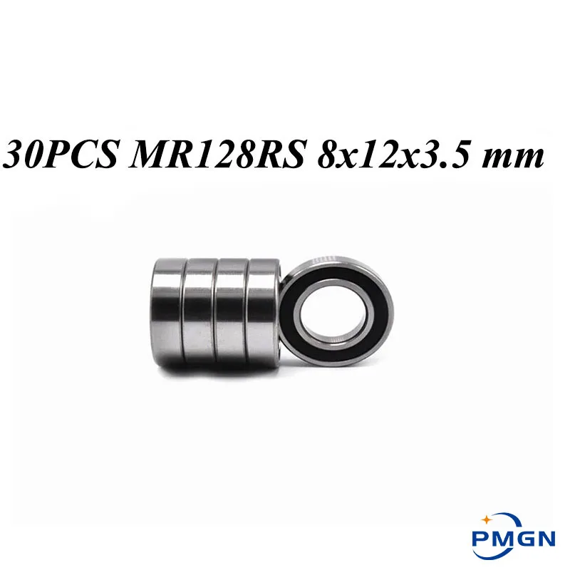 30 шт. ABEC-5 MR128-2RS MR128 2RS RS MR128RS 8x12x3 5 мм резиновое уплотнительное покрытие миниатюрное